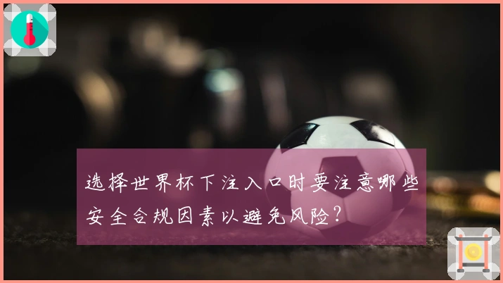 选择世界杯下注入口时要注意哪些安全合规因素以避免风险？