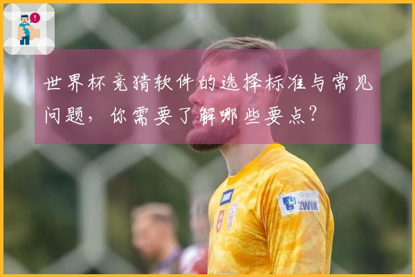 世界杯竞猜软件的选择标准与常见问题，你需要了解哪些要点？